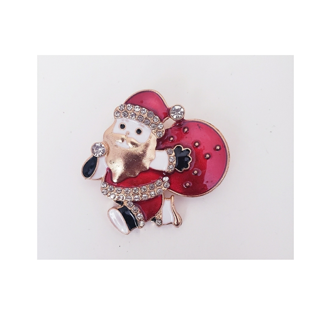 SANTA Christmas Brooch "New"